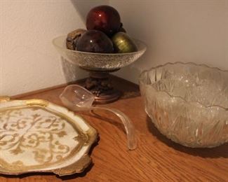 #69 $20.00 Misc items punch bowl / tray / misc 