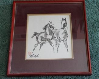 #88.  $25.00. Horses print 