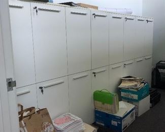 (6) Individual stacking cabinets 36"x64"
