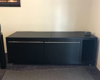 (2) Credenzas metal and leather 71"x28"