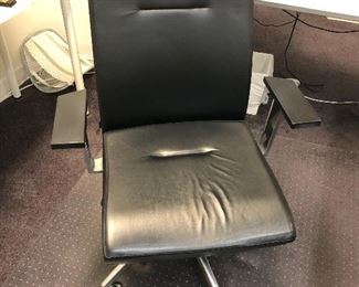 (2) Leather office chair