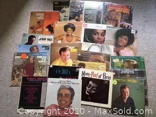 collection of vinyl records