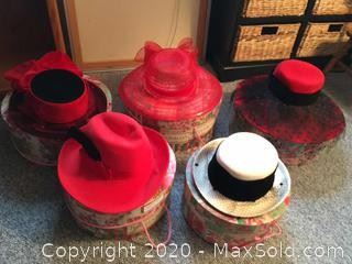 Assortment Of Hats And Hat Boxes 