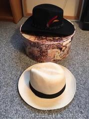 Stetson The Gun Club Hat and a genuine Montecristi Hecho A Mono hat.