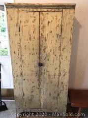 Antique Wood Pantry Cabinet