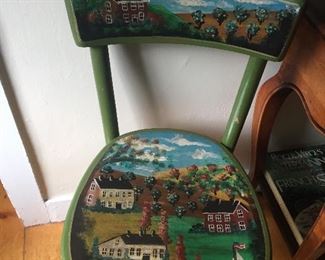 Hand painted Table + 2 Chairs Terrific