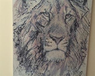 Lion Oil Signed