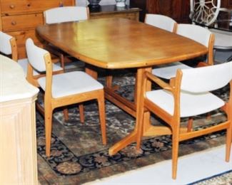 Teak table 6 chairs