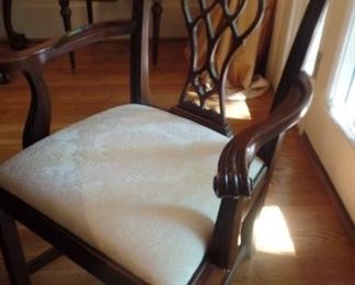 Set of 2 arm chairs and four side chairs $800