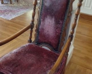 pair vintage English arm chairs $ 450 pair