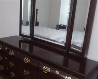Large dresser with mirror $325