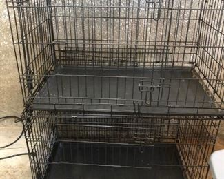 2 large dog cages