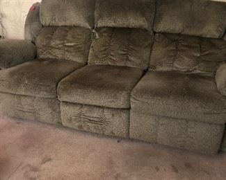 couch with recliner