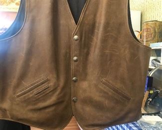Just like new xxl leather vest