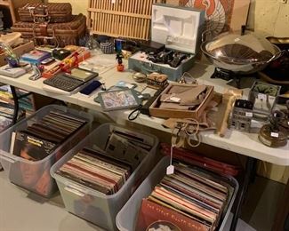 Interesting household items and record albums