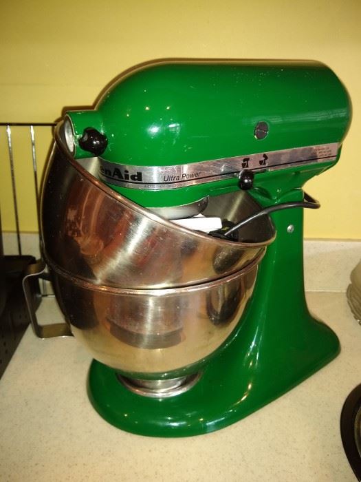 Green KitchenAid mixer