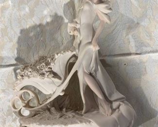 Guiseppe Armani Lady with Flower Cart