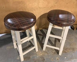 Pair of Cushioned Barstools