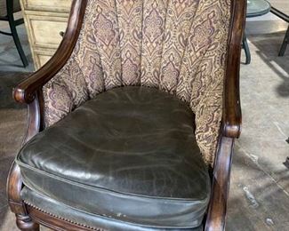 Vangaurd Furniture Leather and Fabric Chair