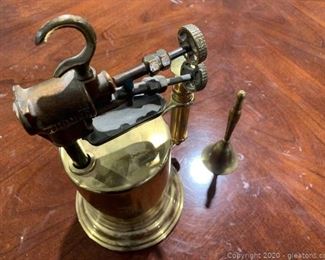 Vintage Turner Brass Works Blow Tourch and Bell