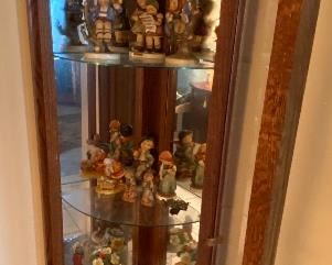 Corner Curio Cabinet, Hummel Figurines, Collectibles