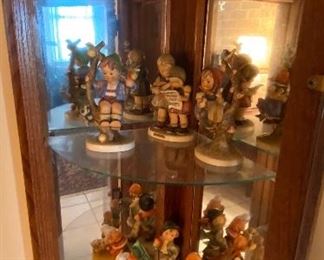 Corner Curio Cabinet, Hummel Figurines, Collectibles