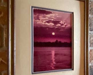 Framed Picture of Bay Sunset