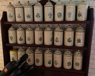 Lenox Porcelain Spice Containers & Spice Rack