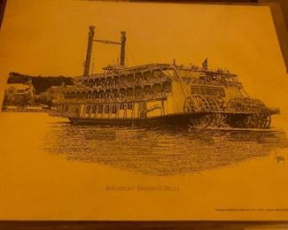 Signed Print Showboat Branson Belle