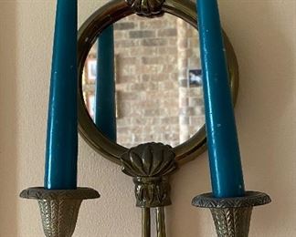 Sconce with Candle & Mirror