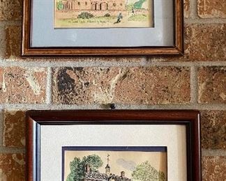 Framed St. Christopher's Wren Building The College of Wilham & Mary, Williamsburg, Virginia, The Colonial Capitol, Willamsburg, Virginia