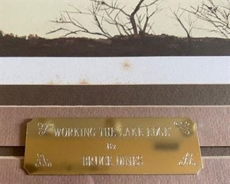 Framed "Working the Lake" by Bruce Dines