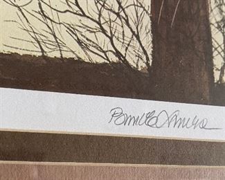 Framed "Working the Lake" by Bruce Dines