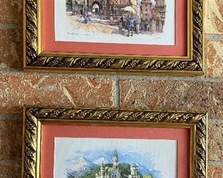 Framed Rothenburg O.D. Tauber, Konigsschloss Neuschwanstein