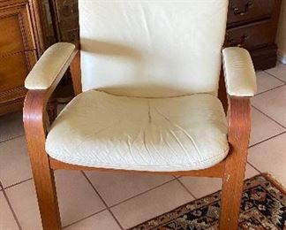 J.E. Ekornes Leather Arm Chair Norway