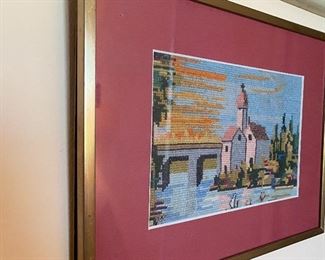 Needlepoint of a Church