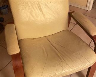 J.E. Ekornes Leather Arm Chair Norway