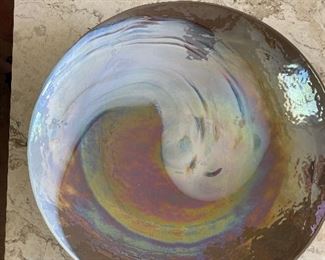 Glazed Pottery bowl 18.75" D