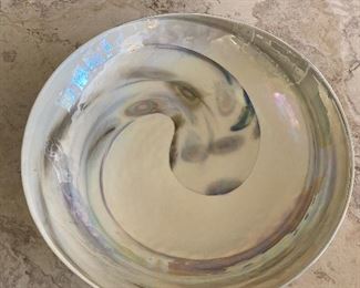 Pottery glazed bowl 16.25 D By Bombay