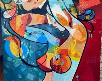 Yoel Benharrauche Artists proof 31.25" X 39.25"  Israeli Artist