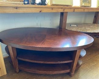 Oval Coffee Table on casters