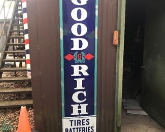 Porcelain Goodrich Tires Vintage Sign