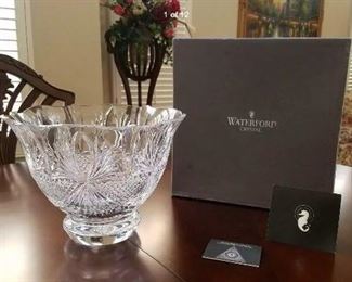 WATERFORD CRYSTAL~ TIMES SQUARE HOPE FOR PEACE PUNCH BOWL ~NEW IN BOX- LIMITED EDITION
