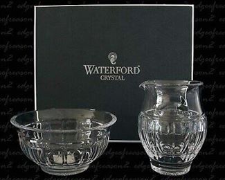 Waterford Crystal Creamer & Bowl