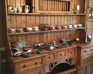 Beautiful large pine hutch.
