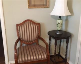 barley twist table and side chair