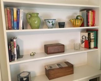 pottery and wood boxes