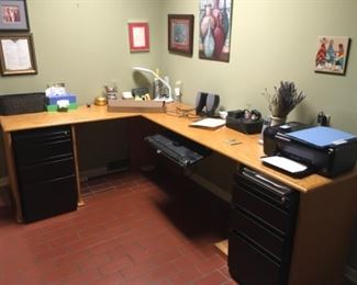 office desk and accessories