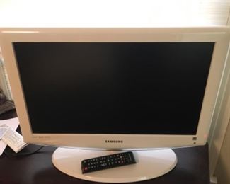 white samsung tv