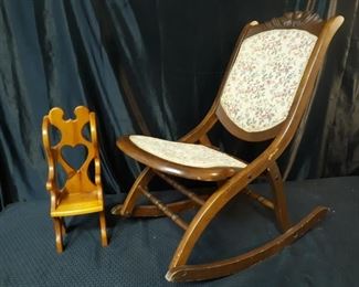 Antique Folding rocking chair